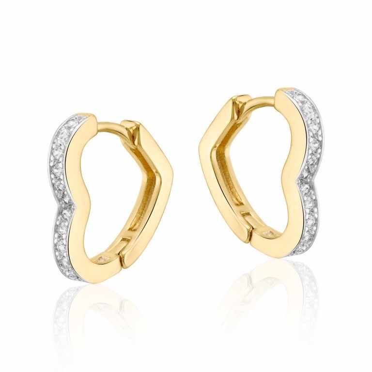 Brinco Coração Cravejado